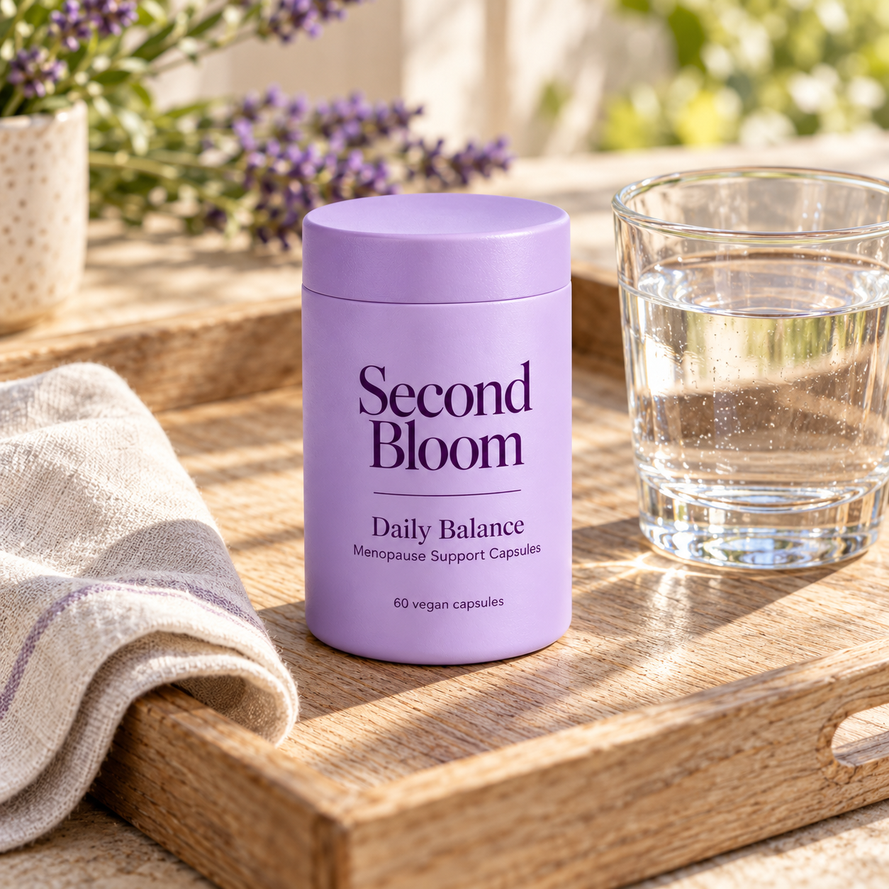 Second Bloom canister, water and linen